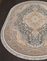 Ковер Иранский Farsi 1200 G146 light blue овал